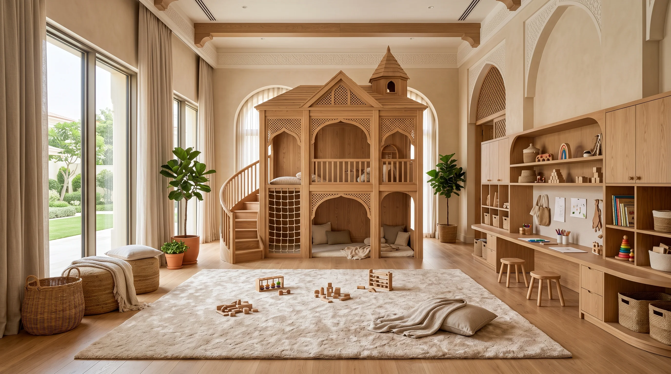Sophisticated children bedroom interior in Al Rayyan Qatar